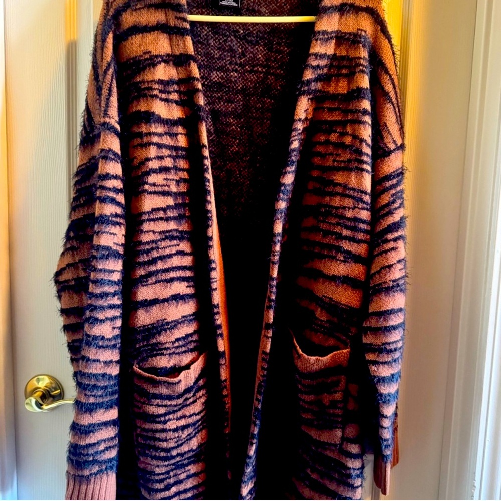 CCX Womens Animal Print Cardigan